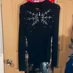Long Sleeve Black&Silver Glitter Belldini Sweater